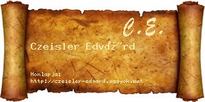 Czeisler Edvárd névjegykártya